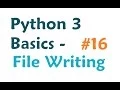 Python 3 Programming Tutorial - Writing to File