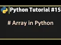 Python Tutorial Learn Python Online Array in Python