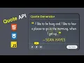 Random Quote Generator using HTML CSS and JavaScript with Free Source Code API Project