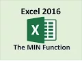 Excel 2016 - MIN Function