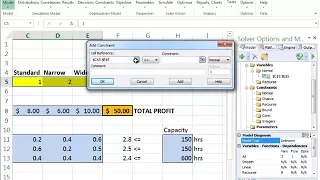Linear Programming with Spreadsheets MS Excel - Part 1