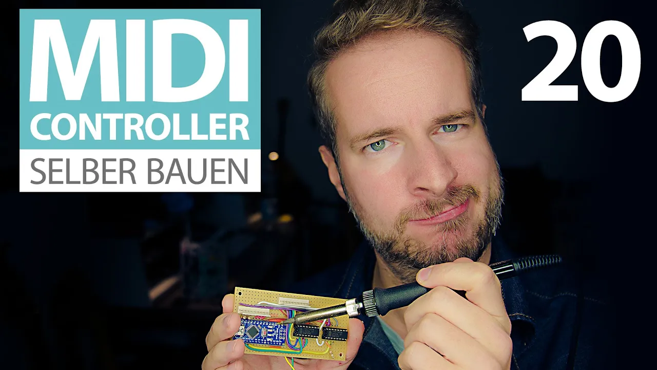 Prototyp mit Lochraster-Platine – MIDI-Controller E20