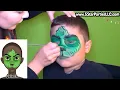 Grinch face painting tutorial - quick and easy