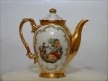 BAVARIA vintage golden porcelain tea set