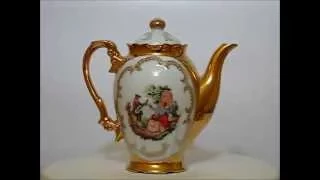 BAVARIA vintage golden porcelain tea set