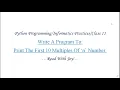 Python Print first 10 multiples of n number tutorial IP Python programming