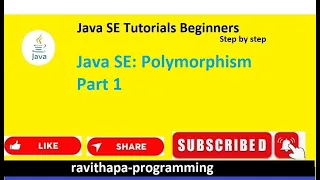 Java SE Polymorphism Part 1