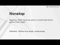 Nonstop Meaning