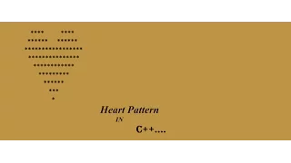 How to make a Amazing Heart Pattern in c
