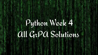 Python Week 4 All GrPa s Solutions IITM BS Data Science Python