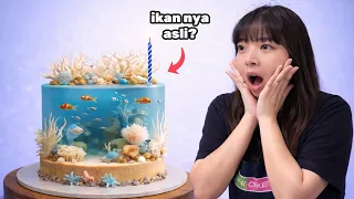 BIKIN AKUARIUM DI DALAM KUE??