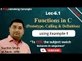 C programming Functions in C Function Important point of function in C