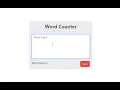 Create a Word Counter in HTML and JavaScript Word Counter