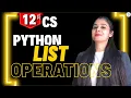Python List Operations Membership Concatenation Replication Class 12 Computer Science