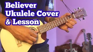 Download Unplugged Ukulele Cover \u0026 Tutorial of BELIEVER - Imagine Dragons MP3