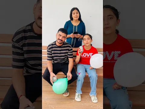 Can Samayra complete Ballon Magic challenge✨🎈😱#shorts #samayranarula #siblings #challenge