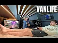 Cozy Rainy Day Living in my van | Video Games \u0026 Chili
