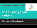 java 8 tutorial How to sort list using java8 streams sorted method