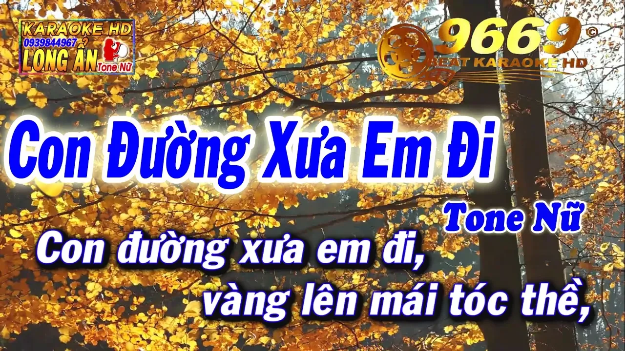 Karaoke Con Đường Xưa Em Đi | Tone Nữ beat chuẩn | Nhạc sống LA STUDIO | Karaoke 9669