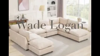 Wayfair Wade Logan Chenile 8-Piece Sectional Couch unboxing and assemble