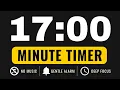 17 Minute Timer - Countdown Timer GENTLE ALARM NO MUSIC MINIMAL
