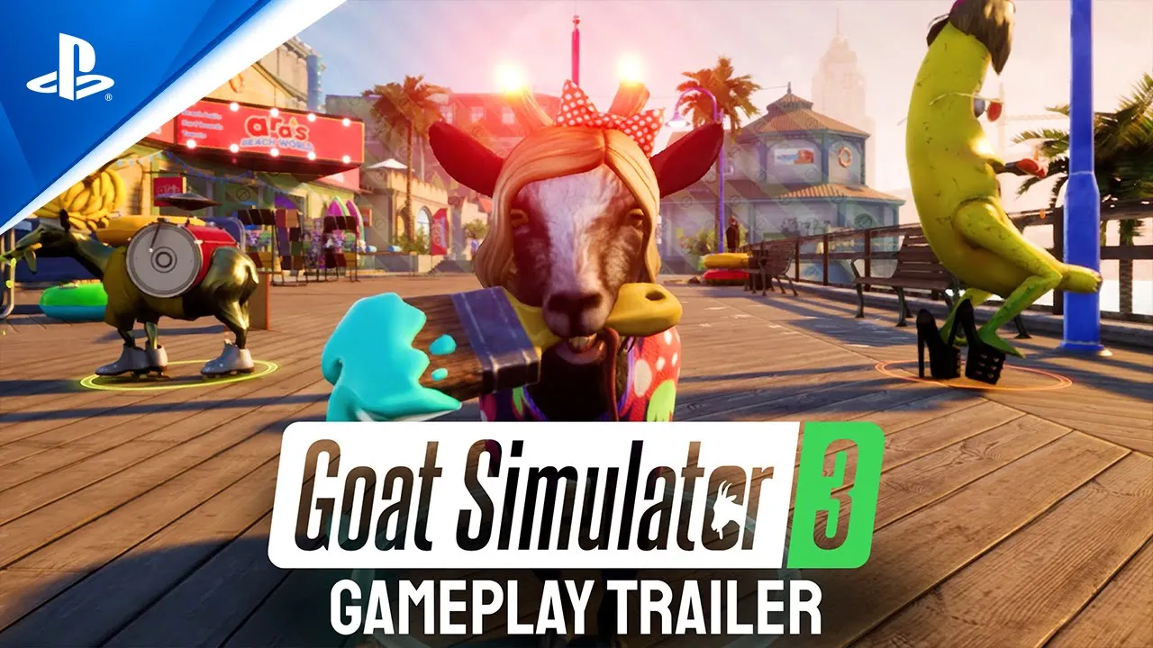 Goat Simulator 3:n pelikuvan julkistustraileri