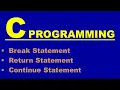 BREAK RETURN CONTINUE STATEMENT IN C PROGRAMMING ALL LEARNERS