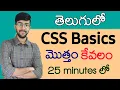 CSS Basics full course in telugu in 25 minutes Complete CSS course Vamsi Bhavani
