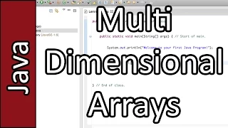 Multi Dimensional Arrays - Java Programming Tutorial PC Mac 2015