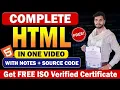 Complete HTML Tutorial for Beginners - in One With Notes Source Code