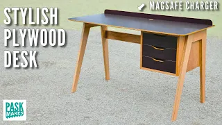 Making A Desk From Plywood Built In Wireless Charger 