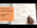 What are the Software Quality Attributes Software Engineering Tutorials in Hindi NOTES Lec 09