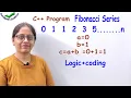 c program to print Fibonacci series up to n terms with logic explanation