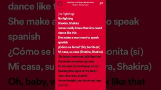 SHAKIRA WYCLEF JEAN HIPS DON T LIE LYRICS Shakira Wyclefjean Lyrics Lyricvideo 