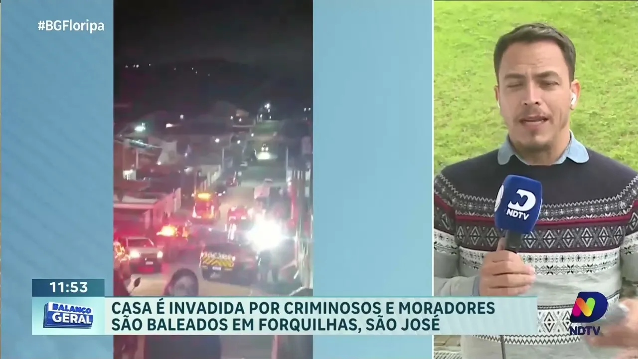 Casa é invadida e moradores baleados em São José: dupla tentativa de latrocínio