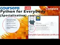 Coursera Programming for Everybody specialization Complete Course solved Live Project