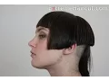 Long to short classic bob hairstyle with short bangs and long tuft - ExtremeHaircut com model