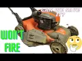 Husqvarna lawn mower no start Easy Fix step by step