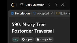 145 N-ary Tree Postorder Traversal LeetCode Daily Challenges LogicBytesbyAK JAVA