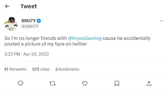 That time Kryoz LEAKED Smii7y s Face