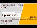 Embedded SQL using JDBC
