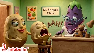 உருளைக்கிழங்கு செல்லக்குட்டி எங்க போச்சு-டாக்டர் கிட்ட போச்சு🩺| Doctor Fear| Tamil Rhymes| Infobells