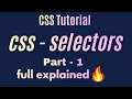 CSS Selectors Part 1 Full explained must watch CSS Tutorials for Beginners