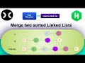 Merge two sorted linked lists HackerRank LinkedList Data Structure Interview