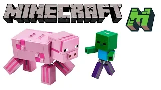 Lego Minecraft  21157  BigFig Pig with Baby Zombie  UNBOXING
