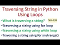 Traversing String in Python Using Loops String Traversing with Examples CBSE Python Tutorial