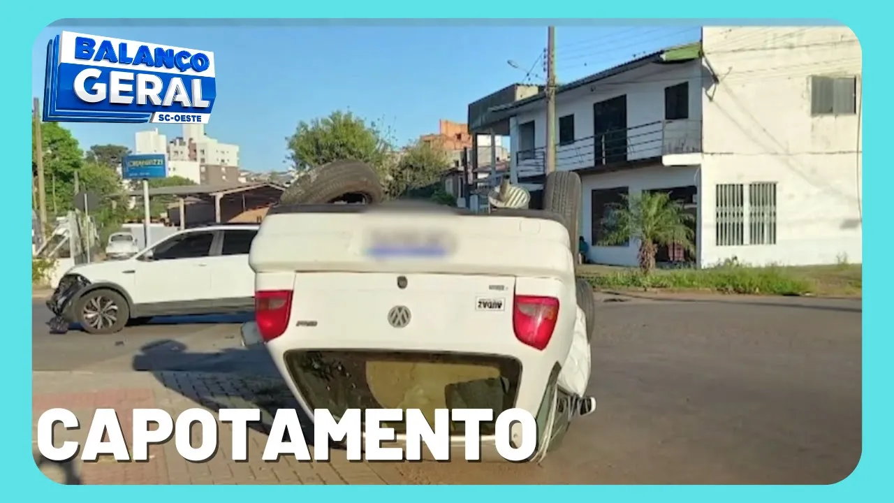 Acidente deixa uma pessoa ferida no Bairro São Cristóvão em Chapecó