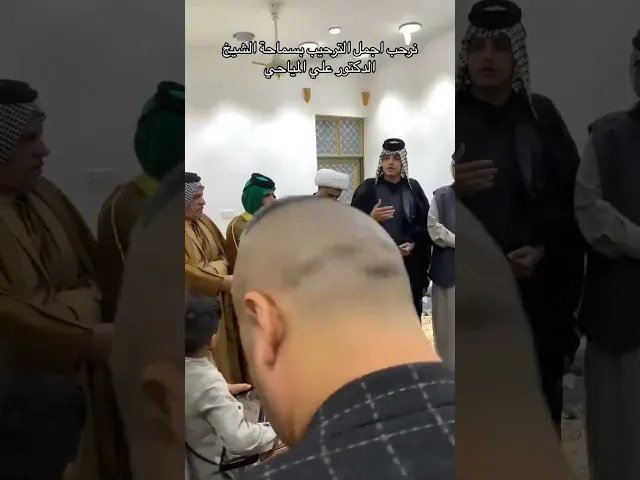 الشيخ ابو غزاي الكرغولي يرحب بالدكتور علي المياحي