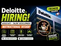 Deloitte Hiring 2026 Associate Instructional Designer Freshers Any Graduate Bengaluru
