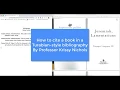 How to cite a book in a Turabian-style bibliography
